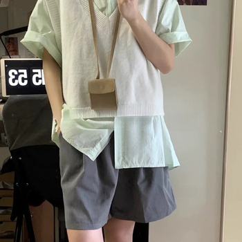 Jostas soma ar crossbody dizainu, PU materiāls, sprādze ar pīnu, korejiešu stilā, vasarai