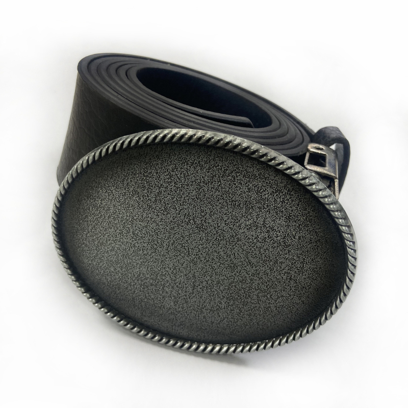 Siksnas sprādze, cinka sakausējums, rietumu kauboju stil, gun-black pārklājums, pielāgojama