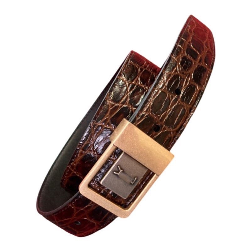 Ženski kožni pojas od prave kože, koža prvog sloja teleća, bakrena kopča, glatko zaključavanje, svestran stil, elektroplatirani završetak