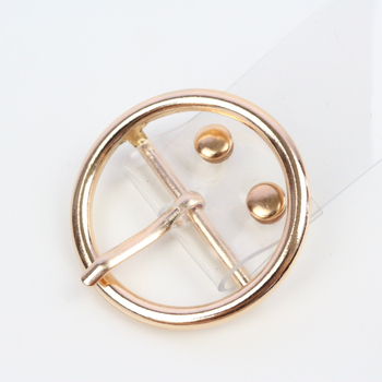 Ženski pojas – prozirni plastični pojas s geometrijskim uzorkom, kopča od legure, kopčanje iglom