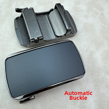 Cataramă automată pentru curea din aliaj de zinc, formă pătrată, pentru bărbați, model cu litere, stil business, lansare primăvara 2025