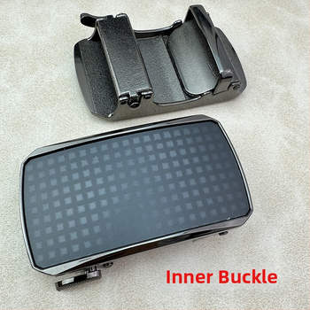 Cataramă automată pentru curea din aliaj de zinc, formă pătrată, pentru bărbați, model cu litere, stil business, lansare primăvara 2025