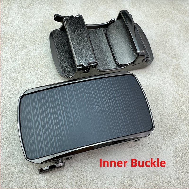 Cataramă automată pentru curea din aliaj de zinc, formă pătrată, pentru bărbați, model cu litere, stil business, lansare primăvara 2025