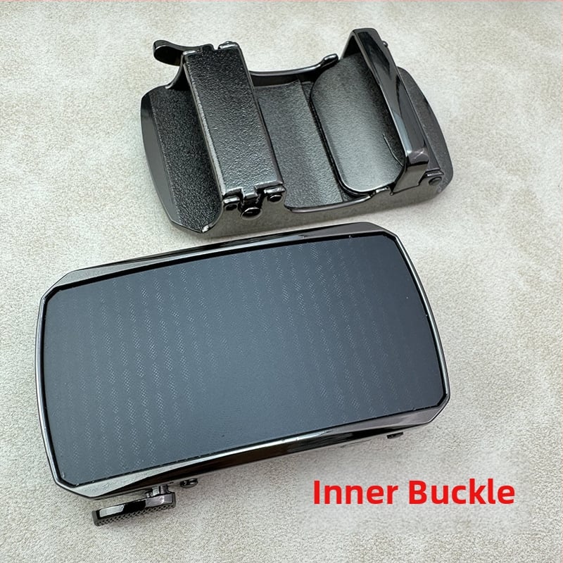 Cataramă automată pentru curea din aliaj de zinc, formă pătrată, pentru bărbați, model cu litere, stil business, lansare primăvara 2025