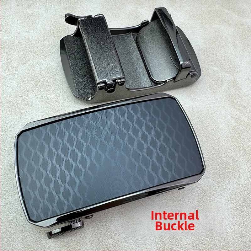 Cataramă automată pentru curea din aliaj de zinc, formă pătrată, pentru bărbați, model cu litere, stil business, lansare primăvara 2025