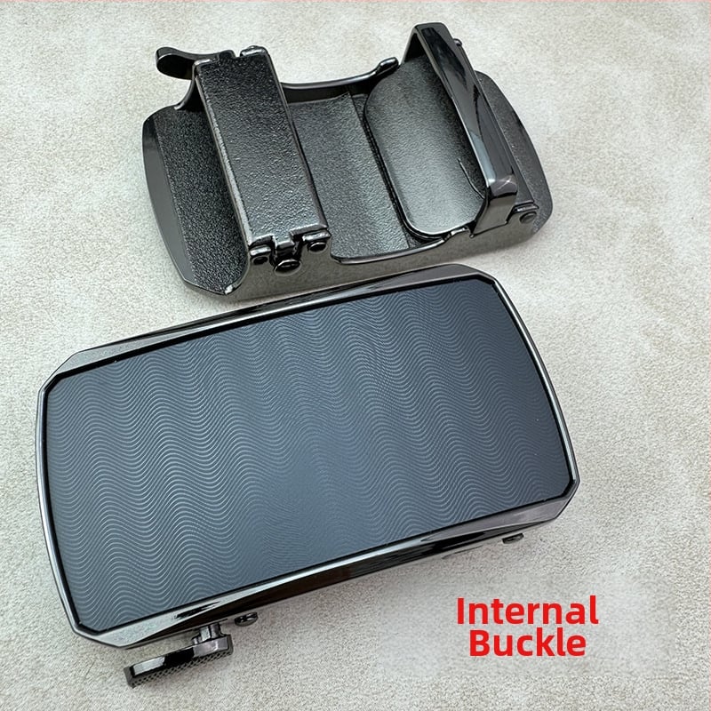 Cataramă automată pentru curea din aliaj de zinc, formă pătrată, pentru bărbați, model cu litere, stil business, lansare primăvara 2025