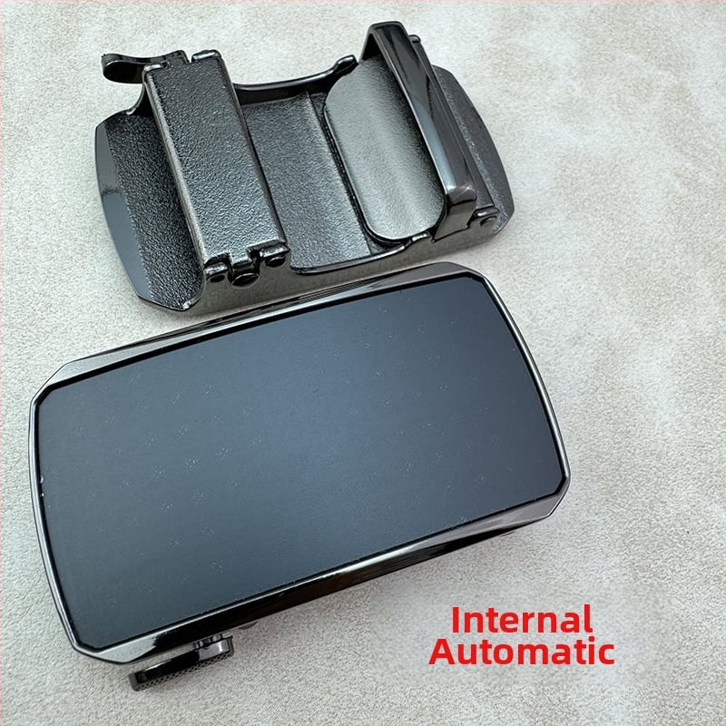 Cataramă automată pentru curea din aliaj de zinc, formă pătrată, pentru bărbați, model cu litere, stil business, lansare primăvara 2025