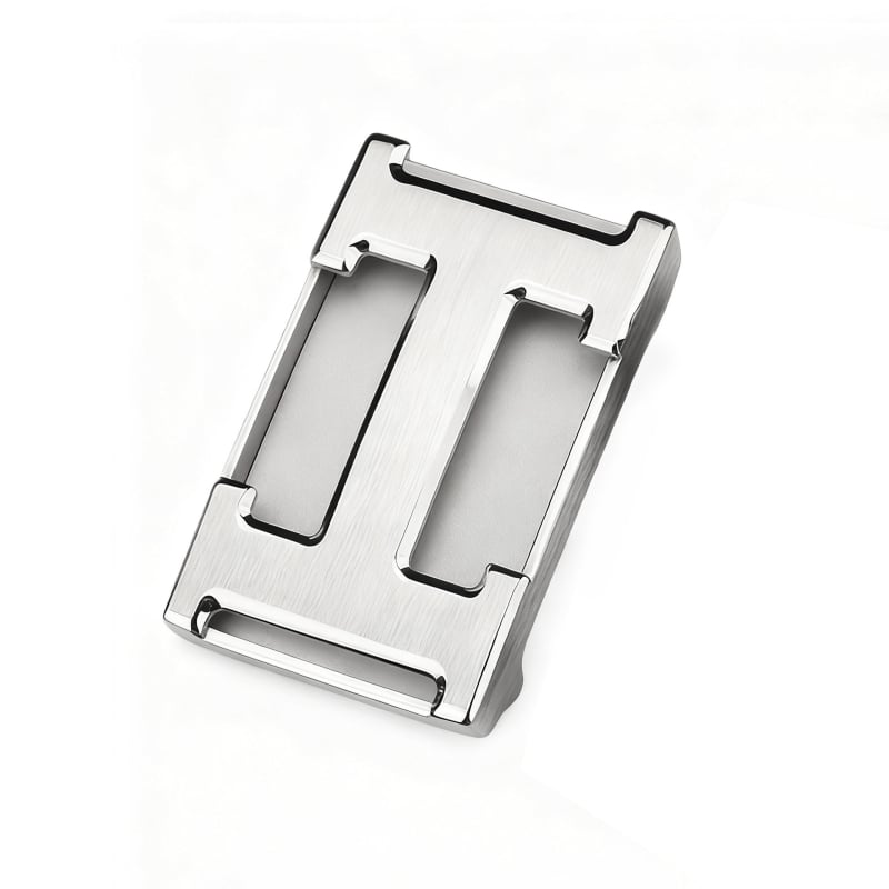 Cataramă pentru curea din oțel inoxidabil, pentru bărbați, automată, formă dreptunghiulară, model literă, stil business