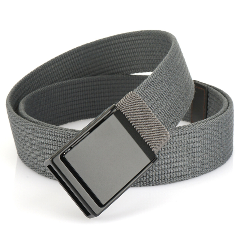 Muški platneni pojas s aluminijskom kopčom i glatkim zatvaranjem, širina 2–4 cm, Proljeće 2025