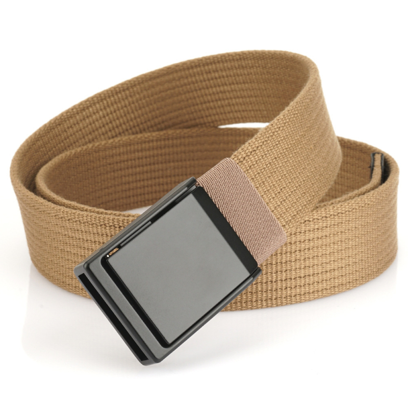 Muški platneni pojas s aluminijskom kopčom i glatkim zatvaranjem, širina 2–4 cm, Proljeće 2025