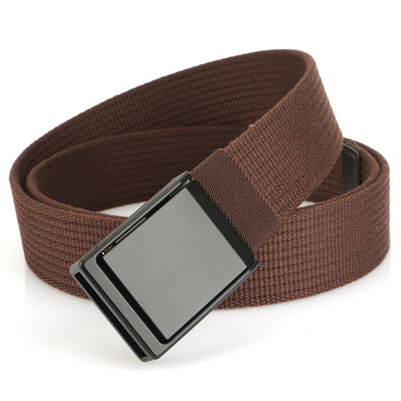 Muški platneni pojas s aluminijskom kopčom i glatkim zatvaranjem, širina 2–4 cm, Proljeće 2025