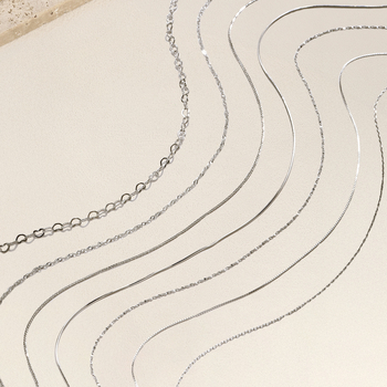 Ogrlica od 925 srebra, bez privjeska, lanac zmijskog tipa, geometrijski oblik, INS stil