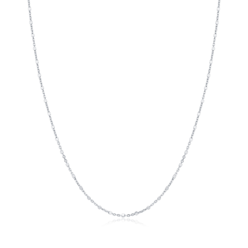 Ogrlica od 925 srebra, bez privjeska, lanac zmijskog tipa, geometrijski oblik, INS stil