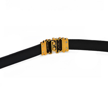 Plonas tikro odos diržas sagtis iš lydinio, užsegimas sagtimi, retro stilius