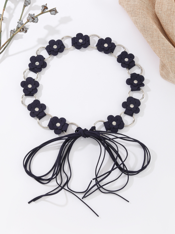 Bohemiškas megztos juosmens grandinės moterims, retro etninio stiliaus diržas su sijono dekoru (Medžiaga: PU oda; sagtis: lydinys; Užsegimas: mazgas; Plotis: plonas (<2 cm); Karoliukų siuvimas)