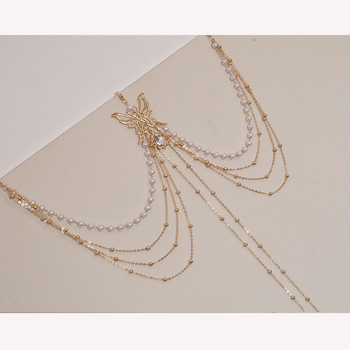 Metāla vidukļa ķēde, universāla, etnisks stils, 120 cm garums