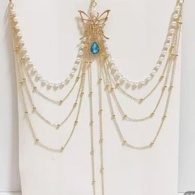 Metāla vidukļa ķēde, universāla, etnisks stils, 120 cm garums