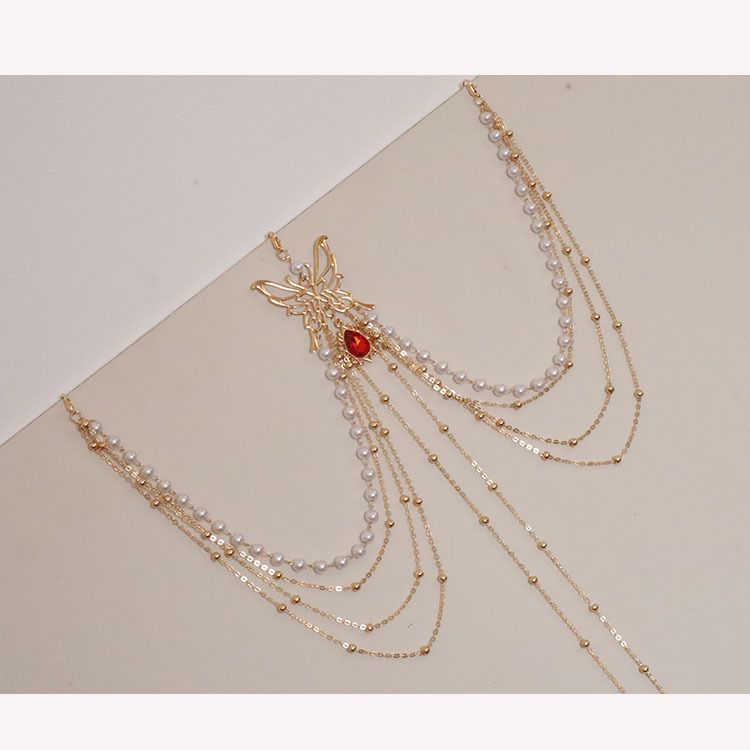 Metāla vidukļa ķēde, universāla, etnisks stils, 120 cm garums