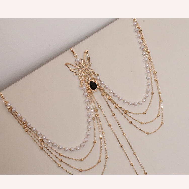 Metāla vidukļa ķēde, universāla, etnisks stils, 120 cm garums