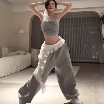 Vidukļa ķēde džeza dejām ar pūdelēm un viļņotu malu (Materiāls: Audums • Unisex • Pieaugušie • Visas sezonas • Izlaidums: 2024 rudens)