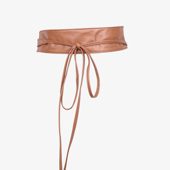 Kunstnahkrihm koos nööbi ja lipsuga dekoratiivne vöö, mitmekülgne välivarustuse aksessuaar