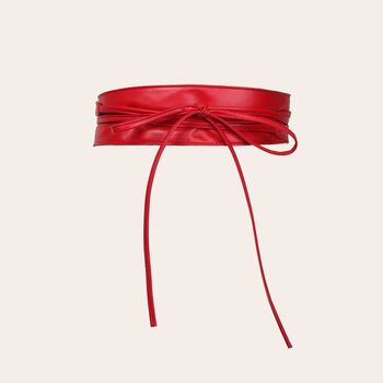 Kunstnahkrihm koos nööbi ja lipsuga dekoratiivne vöö, mitmekülgne välivarustuse aksessuaar