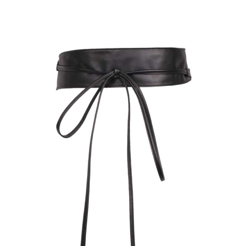 Kunstnahkrihm koos nööbi ja lipsuga dekoratiivne vöö, mitmekülgne välivarustuse aksessuaar