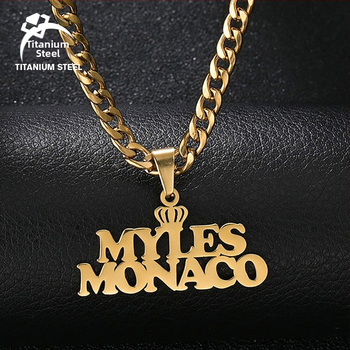 Nerūsējošā tērauda vārda kaklasa, 18K zelta pārklājums, pielāgojams angļu burta kulons, noņemams, O formas ķēde, 20 g