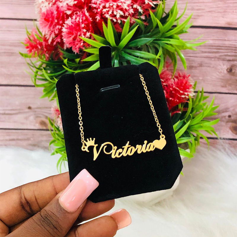 Nerūsējošā tērauda vārda kaklasa, 18K zelta pārklājums, pielāgojams angļu burta kulons, noņemams, O formas ķēde, 20 g