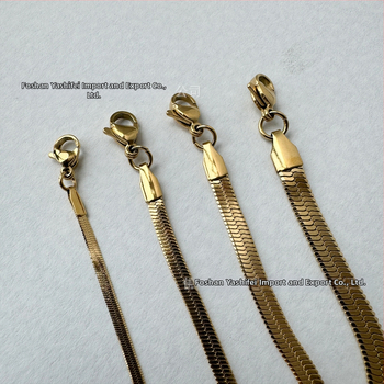 Titāna tērauda kaklarota, asmens ķēde, ar 18K zelta pārklājumu