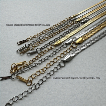 Titāna tērauda kaklarota, asmens ķēde, ar 18K zelta pārklājumu