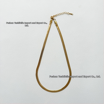 Titāna tērauda kaklarota, asmens ķēde, ar 18K zelta pārklājumu