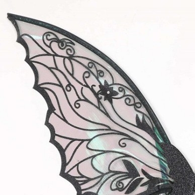 Aripi de înger pentru costum – material textil, construcție semi-manuală și semi-mecanică, pliabile pentru spate