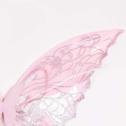 Aripi de înger pentru costum – material textil, construcție semi-manuală și semi-mecanică, pliabile pentru spate