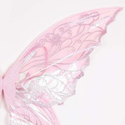 Aripi de înger pentru costum – material textil, construcție semi-manuală și semi-mecanică, pliabile pentru spate