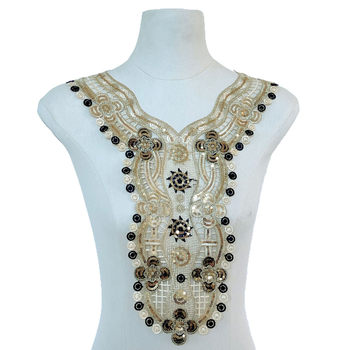 Sequins daugių spalvų kaklo žiedas su vandens tirpstančia nėrinių – Medžiaga: poliesteris; Vandens tirpstanti nėrinių; Tinka apatiniams, pižamoms, moterų drabužiams, galvos aksesuarams, namų tekstilei