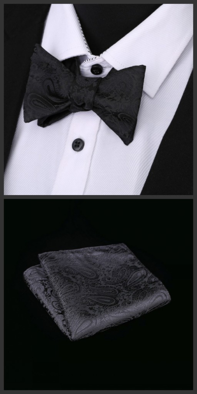 Férfi kézzel kötött csokornyakkendő – ultranarrow szélesség, tie-dye minta, poliészter filament, monokróm