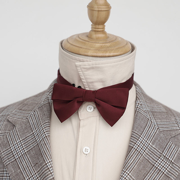 Női gallér virág formájú csokornyakkendő, lapos fejű, poliészter fonal