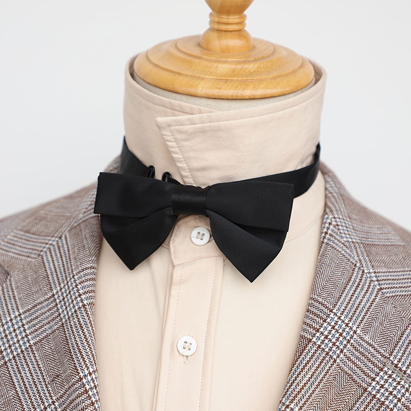 Női gallér virág formájú csokornyakkendő, lapos fejű, poliészter fonal