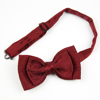 Férfi csokornyakkendő, koreai stílus, jacquard, pamut, lapos fej