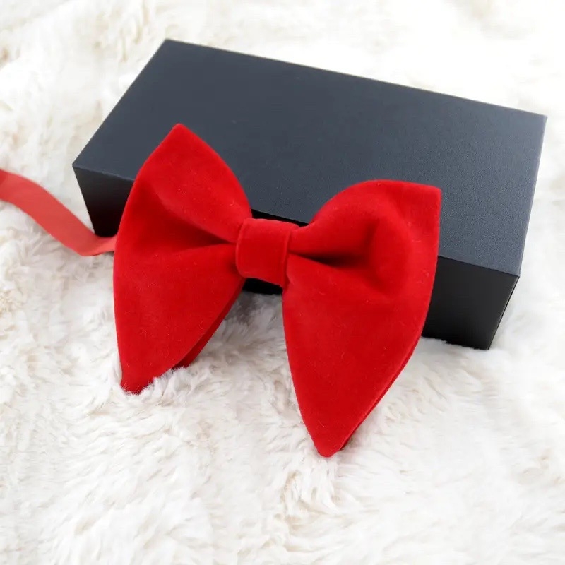 Előre megkötős arany velúr masni, íj alakú, uniszex, egyszínű, Jacquard szövés