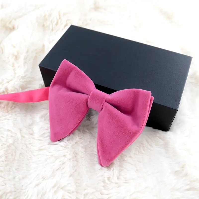 Előre megkötős arany velúr masni, íj alakú, uniszex, egyszínű, Jacquard szövés