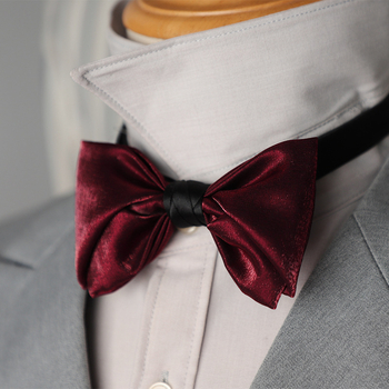 Poliészterből készült csokornyakkendő, jacquard, lapos fejű, poliészter-selyem bélés, esküvőre