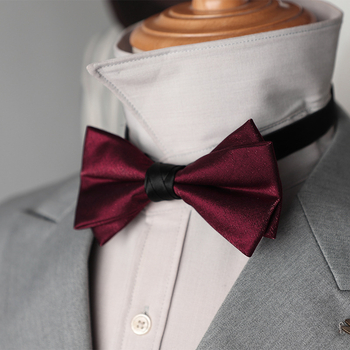 Poliészterből készült csokornyakkendő, jacquard, lapos fejű, poliészter-selyem bélés, esküvőre