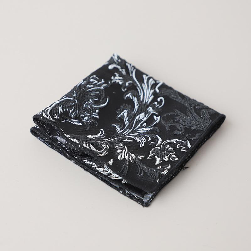 Virágos galléros csokornyakkendő, poliészter, jacquard feldolgozás, koreai stílus, sík fejű férfiaknak