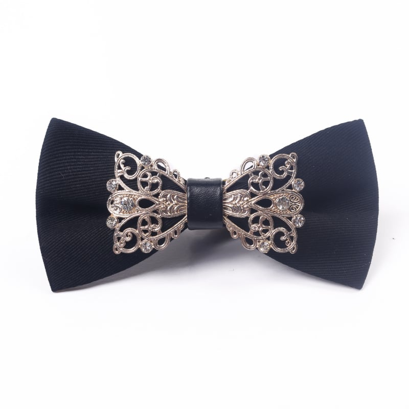 Pamut egyszínű csokornyakkendő, férfiaknak, lapos fejű stílus