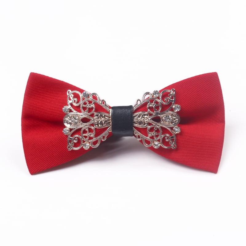 Pamut egyszínű csokornyakkendő, férfiaknak, lapos fejű stílus