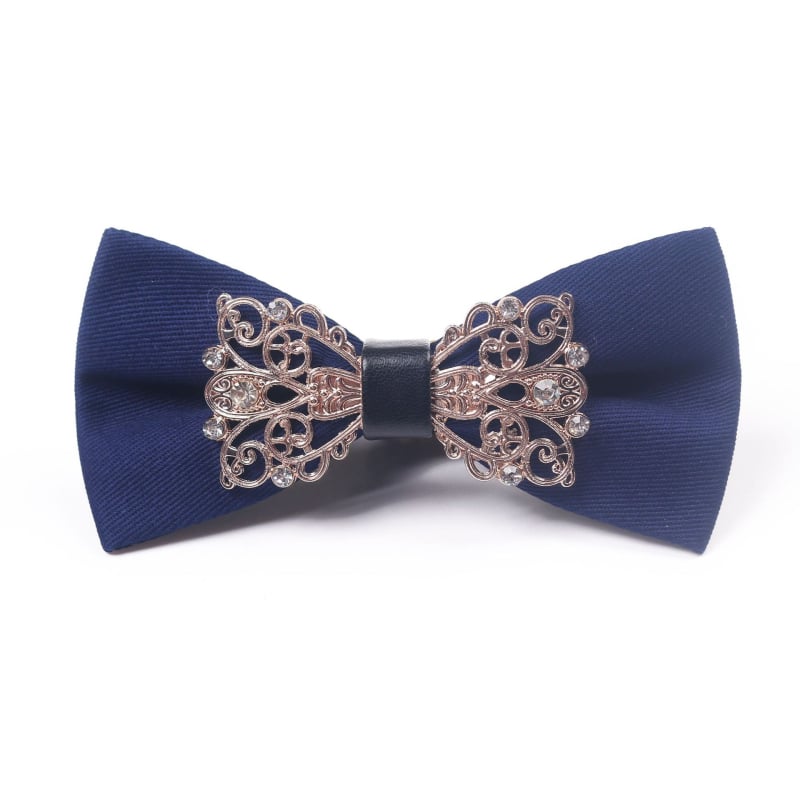 Pamut egyszínű csokornyakkendő, férfiaknak, lapos fejű stílus