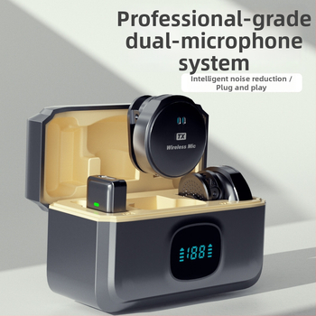 Bezvadu lavalier mikrofons tiešraidei un ierakstiem – 6 kanālu, Bluetooth 5.3, 20 Hz–20 kHz, iebūvēta baterija, vairāk nekā 12 stundu darbības laiks
