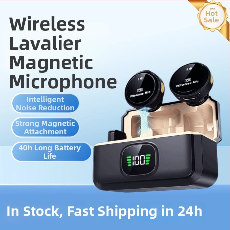 Bezvadu lavalier mikrofons tiešraidei un ierakstiem – 6 kanālu, Bluetooth 5.3, 20 Hz–20 kHz, iebūvēta baterija, vairāk nekā 12 stundu darbības laiks